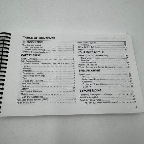 2021 Harley-Davidson Touring Models Original Owners Manual - Picture 3 of 8